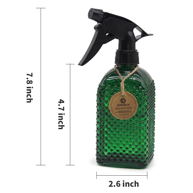 OFFIDIX Fine Mist Plant Mister Handheld Pressure Glass Spray Bottles Watering Can with Adjustable Nozzle for Outdoor Indoor Gardening and Cleaning Work (Green) - Image 3